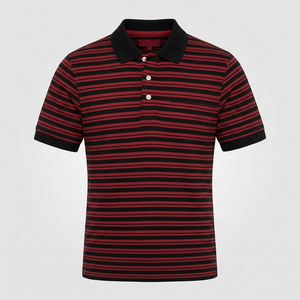 เสื้อโปโลผู้ชายทรงหลวม แขนสั้น ระบายอากาศได้ดี สีพื้น ดีไซน์โดดเด่น - Product Image 1