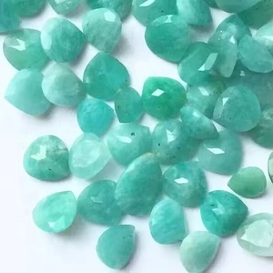 Qualité de qualité AAA ++ au prix de gros Pierres précieuses en vrac taillées en cœur à facettes d'amazonite naturelle de 6mm du fournisseur vérifié - Product Image 3