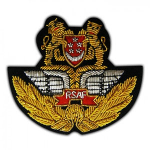 Patch brodé RSAF thermocollant, appliqué en tissu tissé de forme irrégulière pour décoration - Product Image 1
