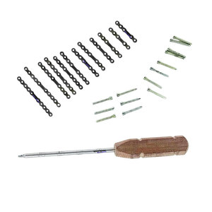 Veterinary 2.7mm Straight Titanium Plate <b>Set</b> with Locking <b>Screws</b> and Screwdriver 83 Piece Orthopedic Surgery Kit - Product Image 1
