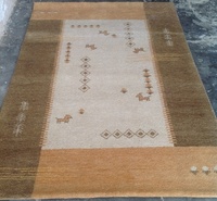 Tapis Orientaux Traditionnels Modernes de Luxe de Haute Qualité 100% Coton Tissé à Motifs Floraux avec Support en Latex Hauteur de Poil 9-10mm Lavables