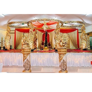 Mandap de Plástico Reforzado con Fibra (FRP) con Diseño de Pavo Real para Bodas Indias, el Mandap de Boda con Pavo Real Más Impresionante de L.A., Mandap de Boda con Pavo Real Magnífico del Sur de la India, Reino Unido - Product Image 1