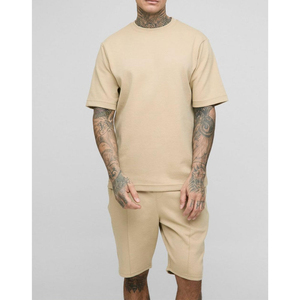 Quick Dry Short and <b>T</b>-<b>Shirt</b> Sets Breathable Men's Custom Logo Summer Oversized Short Sets Made in Pakistan Cheap Price OEM - Product Image 1