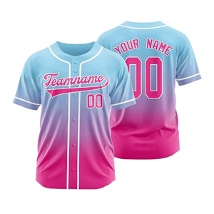 Custom Men's <b>Baseball</b> Jersey Gray Black Gradient Color Short Sleeve Personalized Team Name Number Breathable <b>Baseball</b> Jersey - Product Image 3