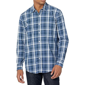 Chemise habillée formelle à manches longues pour homme, 100 % coton sergé respirant, idéale pour l'été – Fournisseur en gros - Product Image 4