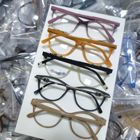 Assortiment de montures de lunettes en acétate et métal, forme œil de chat, verres optiques, nouveau design