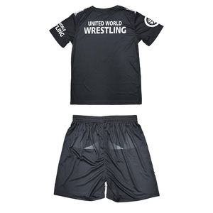 ชุดมวยปล้ำชายแบบกำหนดเองปี 2026 เสื้อยืดและกางเกงขาสั้นพิมพ์ลายดิจิทัล 2 ชิ้น 100% โพลีเอสเตอร์ แห้งเร็ว น้ำหนักเบา สำหรับศิลปะการต่อสู้ - Product Image 2