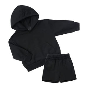 Conjunto de pantalones cortos para niños y niñas, Sudadera con capucha de manga larga, jersey con capucha para niños, Tops + Pantalones cortos para chándal, trajes activos de 2 uds. - Product Image 4