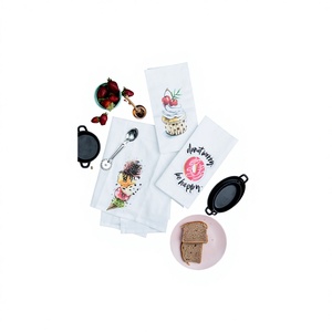 ผ้ากระสอบแป้งผ้าฝ้ายออร์แกนิก100% ปรับแต่งได้ผ้าเช็ดในครัว - Product Image 1