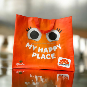 Bolso de compras de diseño personalizado, bolso de viaje reutilizable de laminación amigable con el supermercado con mango de algodón a la moda, tejido - Product Image 6