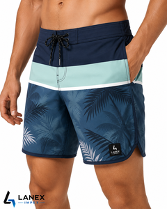 Shorts de Playa para Hombre con Estampado de Palmeras Tropicales, Secado Rápido, Elásticos en 4 Direcciones, para Surf, Natación y Deportes Acuáticos, Personalizables - Product Image 3