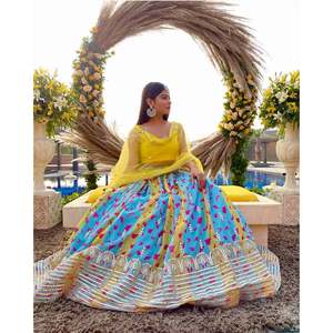 Hermosa ropa de fiesta para mujer Lehenga Choli con estampado digital - Product Image 3