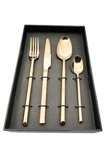 Ensemble de couverts traditionnels durables en acier inoxydable, couteau, fourchette, cuillère, style occidental, pour steak, en or et argent, pour mariage, événements, cadeaux - Product Image 4