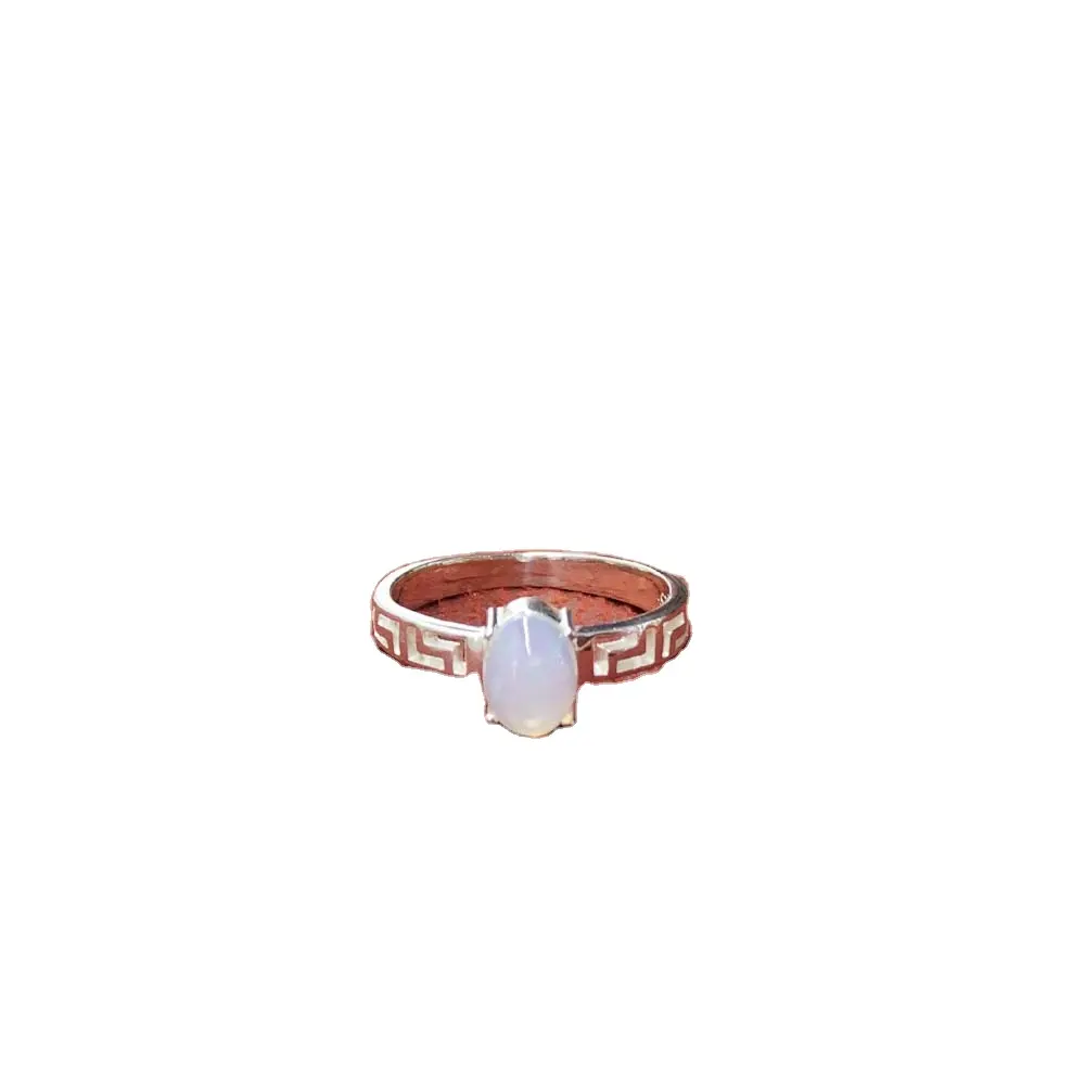 Cincin opal Etiopia unik & indah 100% asli 925 perak murni kualitas luar biasa pabrik grosir cincin cantik buatan tangan