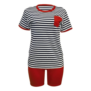 Women Comfortable Oversized T Shirt and Short Leggings <b>Set</b> Casual Daily Wear Two Piece Outfit - Product Image 3