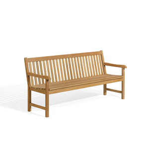Classic Solid Teak Outdoor Garden <b>Bench</b> with Armrests-Waterproof Eco-Friendly & Durable - Product Image 1