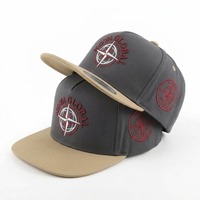 Casquette de baseball 5 panneaux en sergé 100 % coton, bicolore, pour sports de plein air, personnalisable avec logo brodé 3D – Vente en gros