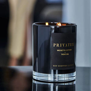 Bougie parfumée de luxe pour homme, verre noir mat, cire de soja naturelle, écologique, minimaliste, aromathérapie, cadeau haut de gamme, Ramadan, Diwali - Product Image 2