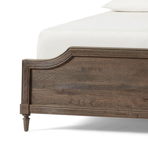 Cama Queen Tradicional con Cabecera Tapizada, Estructura de Madera Sólida, Diseño Suave - Product Image 5