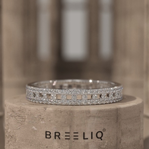 14k Solid Gold Diamond Ring Luxury Style Ring With Micro Pave Stones Elegant Women Jewelry Gift For <b>Wedding</b> Party - Product Image 5