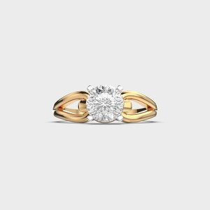 Bague de fiançailles, d'anniversaire ou de promesse en or 14 carats avec diamant de laboratoire de 1,00 carat, taille brillant, clarté VS1, couleur F, certifié IGI - Product Image 1