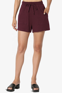 Shorts de course pour femmes de qualité export, respirants, séchage rapide, en Spandex/Polyester, couleur unie, personnalisables, pour fitness et yoga - Product Image 4