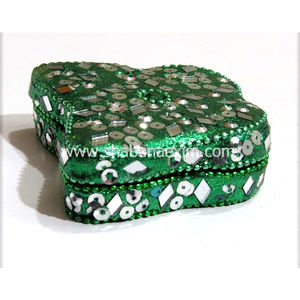 Hand Beaded Mini Trinket Gift <b>Box</b> Affordable Decorative Jewelry <b>Storage</b> Boxes for Home Decorative Centerpieces from India - Product Image 1