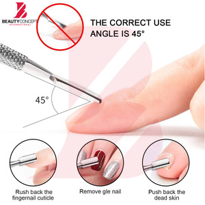 Highest Quality Double Ended Stainless Steel Cuticle Pusher Spoon Dead Skin Remover Manicure Pedicure Nail Care <b>Tool</b> - Product Image 2