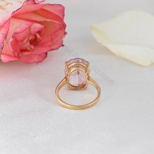 Anillo de Kunzita Natural en Oro Sólido de 14K, Joyería Fina, Proveedor Mayorista OEM ODM - Product Image 4