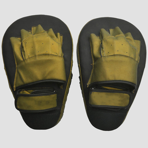 Guantes de Boxeo de Cuero Genuino de Alta Calidad, Almohadillas de Enfoque para Muay Thai, Kickboxing, Artes Marciales, Equipo de Entrenamiento, Objetivos de Golpeo - Product Image 1
