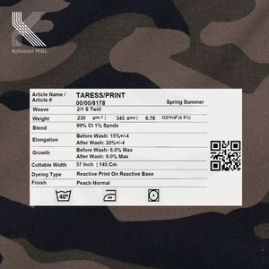 Pantalones Cargo de Camuflaje Personalizados OEM para Hombre, 230 g/m², Algodón y Elastano, Estampado Reactivo, Pantalones de Sarga, Ropa al por Mayor de Fábrica - Product Image 3