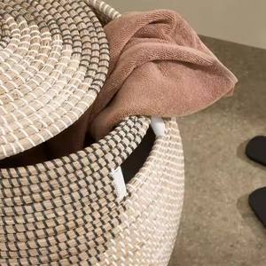 <b>Round</b>/Rectangle/Square Flexible Seagrass water hyacinth <b>basket</b> Eco-Friendly Natural/customized Color Clothing Storage <b>Baskets</b> - Product Image 4