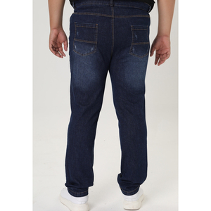 <span class=keywords><strong>Jean</strong></span> droit confortable et décontracté pour homme, grande taille, avec poche arrière, style déchiré et surpiqué, vente en gros 2025 - Product Image 3