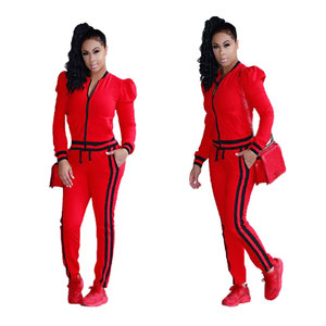 <b>Women</b> <b>Velvet</b> Tracksuit Set Long Sleeve Stand Collar <b>Joggers</b> Solid Color Casual Winter Wear Full Length Loose Fit 2 Piece - Product Image 1