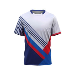 Chemise de sport respirante de haute qualité, écologique, à séchage rapide, maillot de tennis, chemise à manches courtes pour hommes, été, tennis de table - Product Image 2