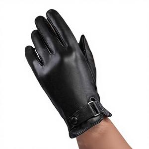 Men’s Sheepskin Leather Winter <b>Gloves</b> <b>Warm</b> Velvet Lined Full Finger Touchscreen <b>Gloves</b> Outdoor Cycling Driving <b>Gloves</b> - Product Image 6
