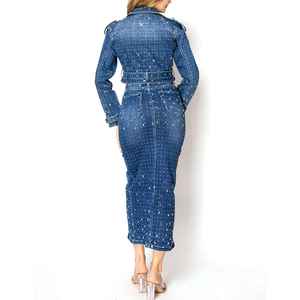 Chaqueta Vaquera de Mezclilla para Mujer, Estilo Vintage, Elegante, con Bolsillos Azules, Manga Larga, Otoño Invierno 2025 - Product Image 5