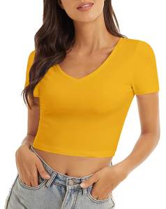 Últimos Diseños de Top Corto para Mujer, Logotipo/Color Personalizado, Transpirable, Cómodo, de la Mejor Calidad, Top Corto para Mujer con Antiarrugas - Product Image 1