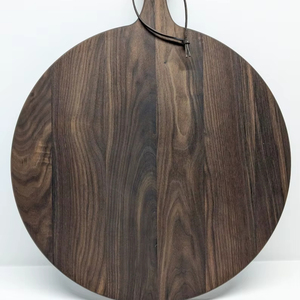 Planche à découper ronde en bois d'acacia de haute qualité pour la cuisine - Idéale pour la viande, les légumes, les charcuteries - Élégante et de qualité supérieure - Product Image 1