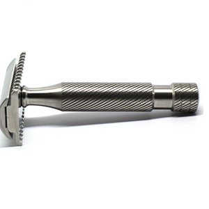 Gun <b>Black</b> Zinc Alloy Style Men's Beard Shaving Custom Barber Safety Razor Stainless Steel Double <b>Edge</b> Blade Razor - Product Image 3