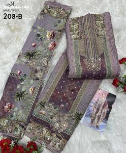 Collection Premium de vêtements occasionnels en viscose mousseline, imprimés numériquement, avec broderies Aari et travail manuel – Fournisseur de collections de Salwar-Kameez en provenance d'Inde - Product Image 3