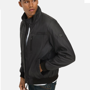 Veste en cuir pour homme de qualité supérieure, service OEM, prix de gros, veste en cuir véritable à fermeture éclair, best-seller - Product Image 3