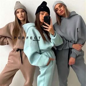 Sudadera con Capucha OEM, Sudadera de Felpa de 500 g/m², Algodón y Poliéster de Primera Calidad, Sudadera Extra Grande para Mujer, Sudadera con Capucha con Logotipo Personalizado - Product Image 5