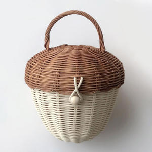 Cesta de mimbre para niños, accesorios infantiles, cesta de juego con diseño lindo, bolsos para niñas y niños - Product Image 6