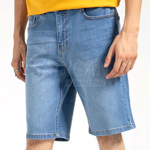 Shorts en coton extensible tricoté pour homme, coupe droite, décontracté, avec fermeture boutonnée et zippée, tissu durable pour l'été, les voyages, les week-ends et le quotidien - Product Image 3