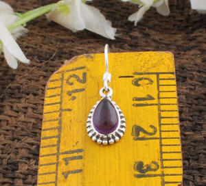 Boucles d'oreilles pendantes en améthyste naturelle, argent sterling 925, pierres précieuses authentiques, bijoux de luxe pour mariage et soirée, unisexe - Product Image 5