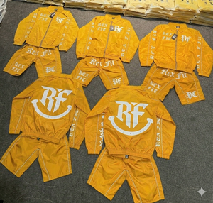 2025 Custom Logo Nylon Polyester Windbreaker <b>Jacket</b> and <b>Shorts</b> Set Men Summer Streetwear Two Piece Tracksuit <b>Short</b> Set - Product Image 5