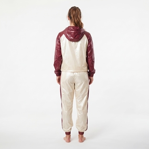 Ensemble survêtement coupe-vent en nylon pour femme, veste zippée et pantalon - Product Image 2