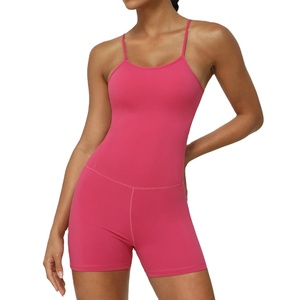 Ropa deportiva corta de verano para mujer, conjunto de Yoga Fitness de una pieza, Mono para correr súper elástico, ropa de entrenamiento para mujer - Product Image 1