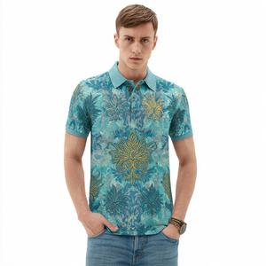 Camiseta Polo de Playa de Verano 100% Algodón, Camiseta Polo de Manga Corta Personalizada para Hombre, Camiseta Polo de Playa con Cuello Camisero para Hombre - Product Image 1